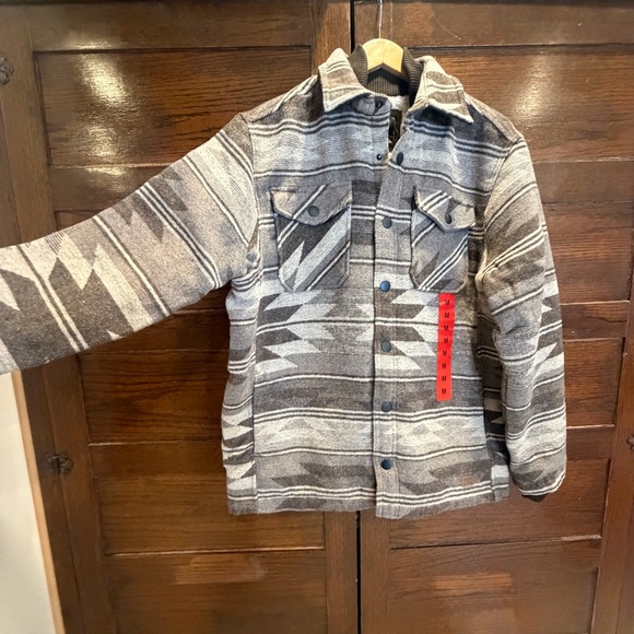 NWT Jachs Men's medium fleece lined wool blend Shirt Jacket shacket barn coat - Picture 6 of 15